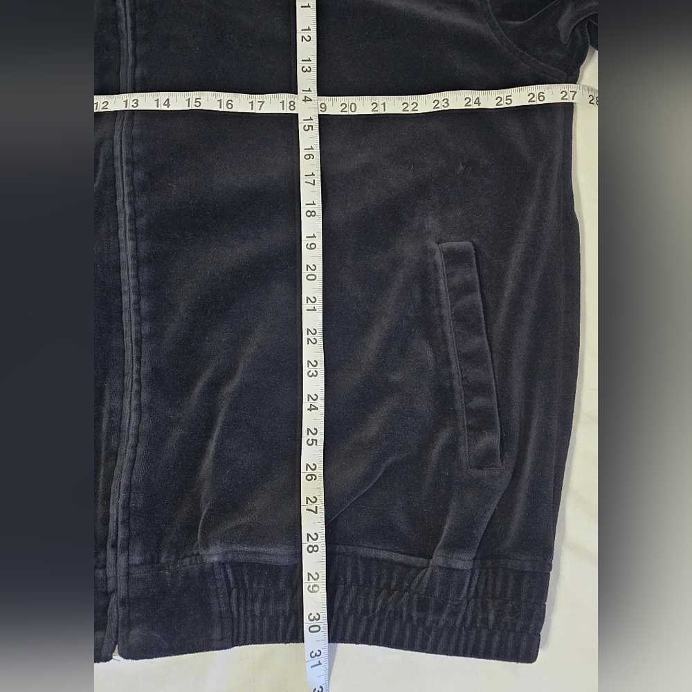 South Pole Velour Tracksuit Set XXL Black Full Zip Y2K Streetwear Jogger Set - Picture 8 of 11